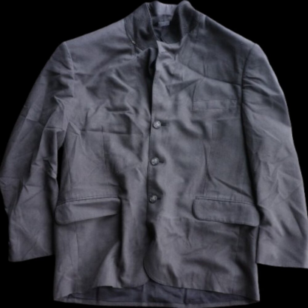 Large Wool/Linen  Blazer - Black -